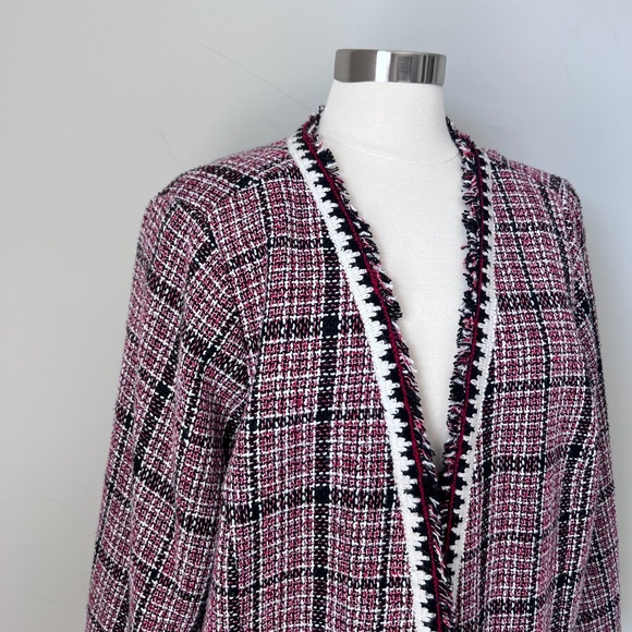 Eloquii Open Front Tweed Blazer Jacket Size 22 - Picture 5 of 16
